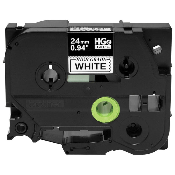 Brother HGE2515PK Label Tape 5-Pack, 24mm Black on White
