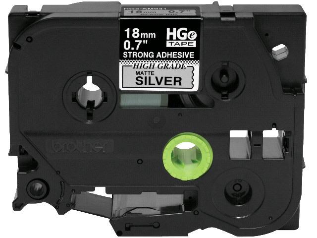 The Brother HGES9415PK label tape set includes five rolls of high-grade, 18mm (0.7 in) black-on-matte silver tape designed with extra-strength adhesive for reliable labeling. It’s TAA-compliant and suited for industrial and commercial environments where durability and visibility are critical.