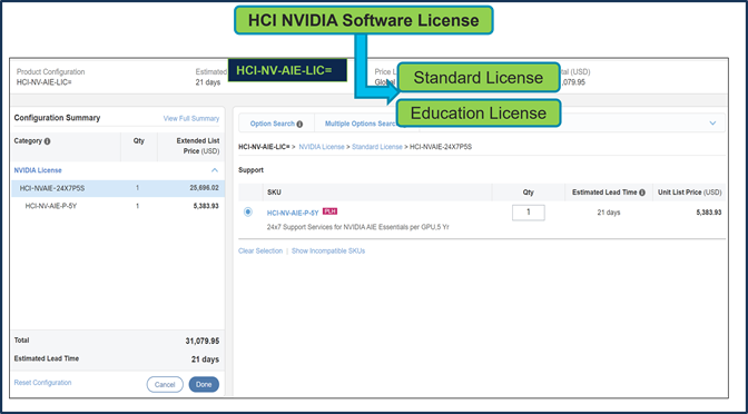 CISCO NVIDIA Quadro vDWS Prod SUMS 1CCU EDU License - 5 Yr