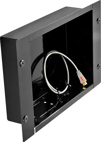 Peerless IBA2 In-Wall Cable Management & Power Box, Gloss Black