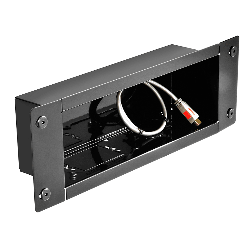 Peerless IBA3 In-Wall Cable Management Box, Gloss Black