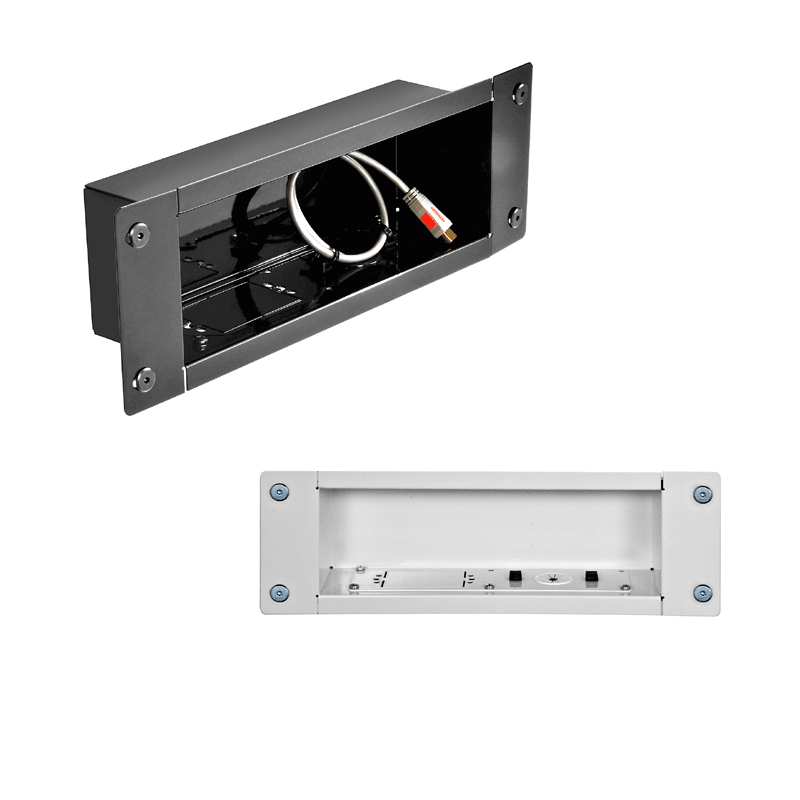 Peerless IBA3 In-Wall Cable Management Box, Gloss Black