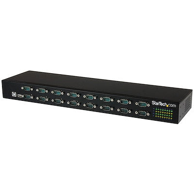 StarTech 16-Port USB to RS232 Serial Adapter Hub, Rackmount, Terminus Chipset