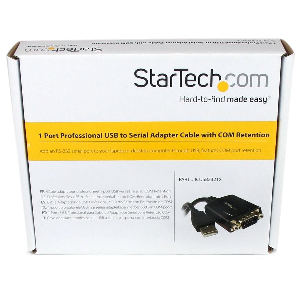 Câble adaptateur StarTech 1 port USB 2.0 vers série RS232, 30 cm, ICUSB2321X