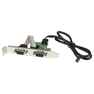 StarTech 24in USB Header to Dual RS232 Serial Adapter, DB9, ICUSB232INT2