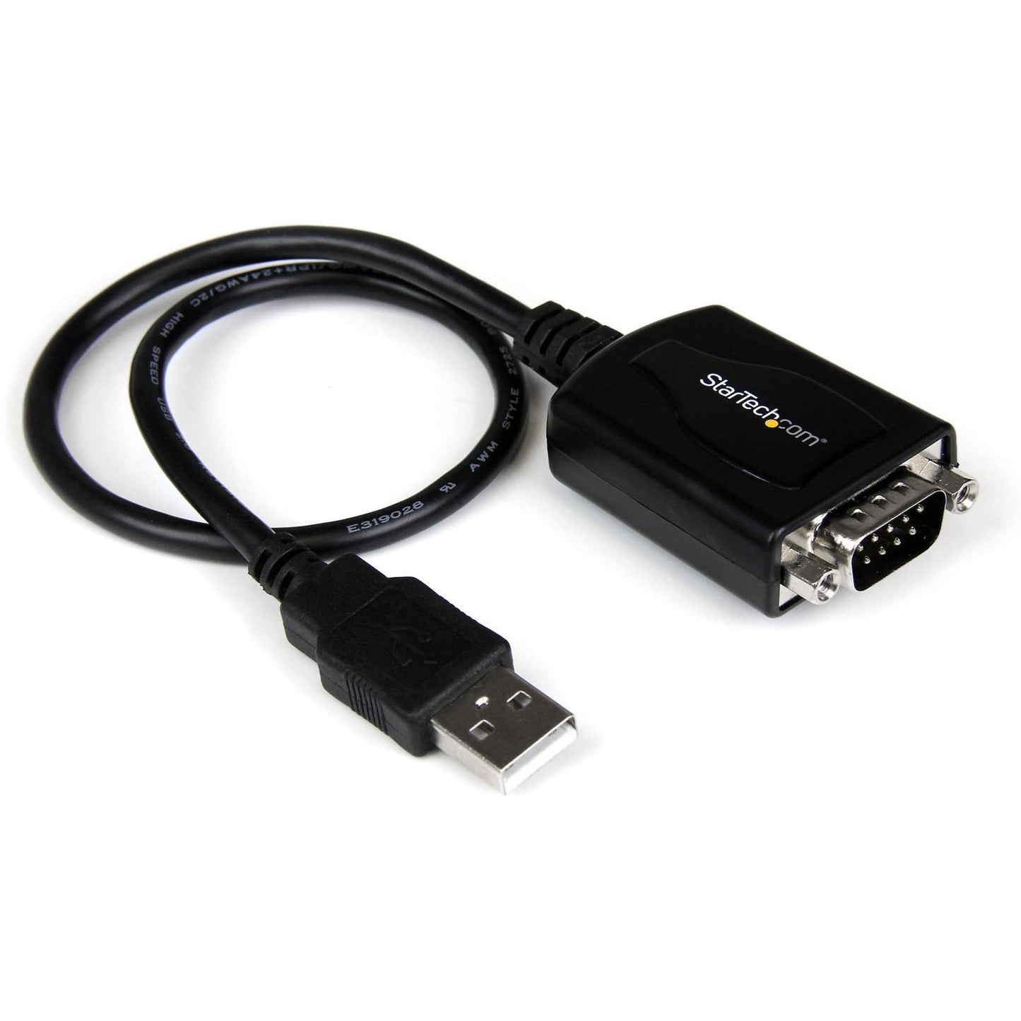 StarTech 1 ft USB to RS232 Serial DB9 Adapter Cable with COM Retention