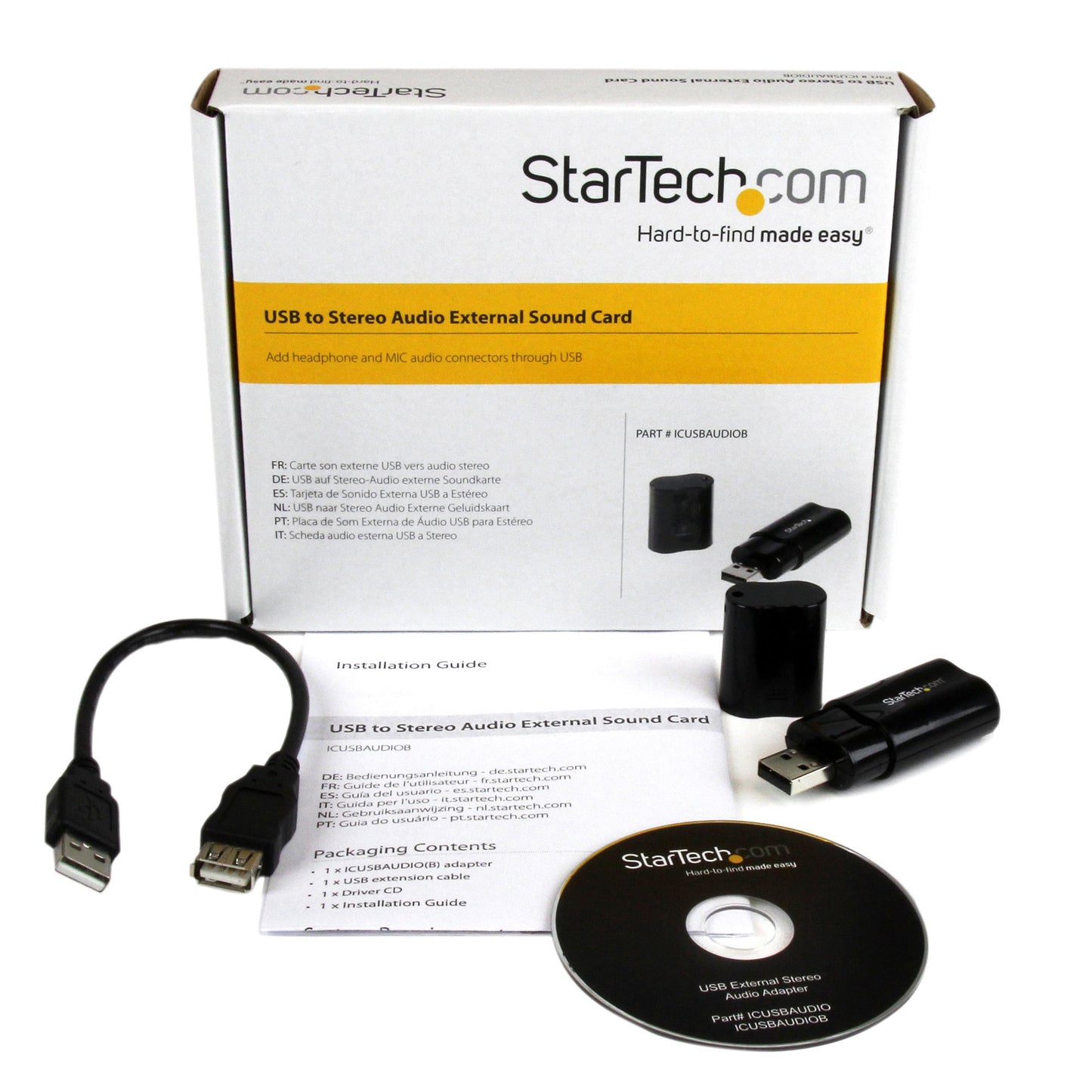Adaptateur audio stéréo USB STARTECH, carte son externe