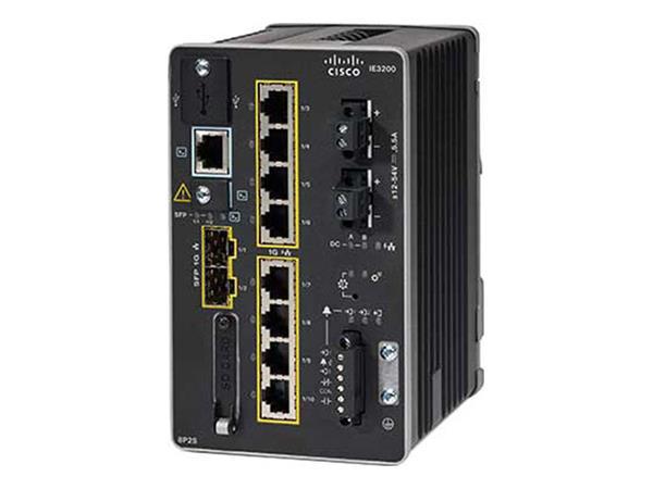Cisco's Catalyst IE3200 Rugged Series Switch delivers robust industrial networking with 8 Gigabit Ethernet PoE+ ports and 2 SFP uplinks. Designed for high-reliability edge deployments, it supports critical protocols including IEEE 802.1w and 802.1x, and is backed by a five-year limited hardware warranty. The switch is TAA-compliant and manufactured in the United States, ensuring suitability for government and secure installations.