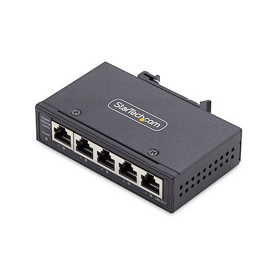 Commutateur Gigabit industriel non géré StarTech 5 ports, IP30, rail DIN
