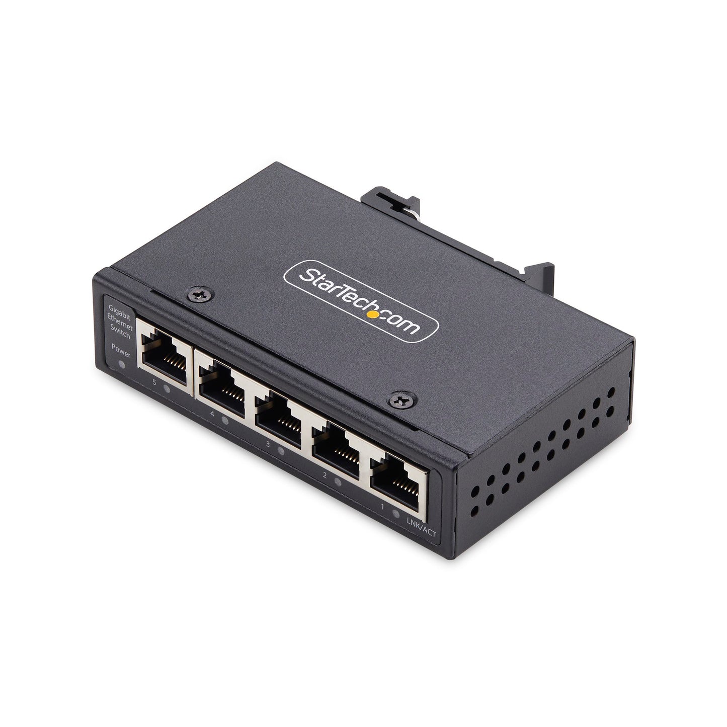 StarTech 5-Port Industrial Gigabit Unmanaged Switch, IP30, DIN Rail