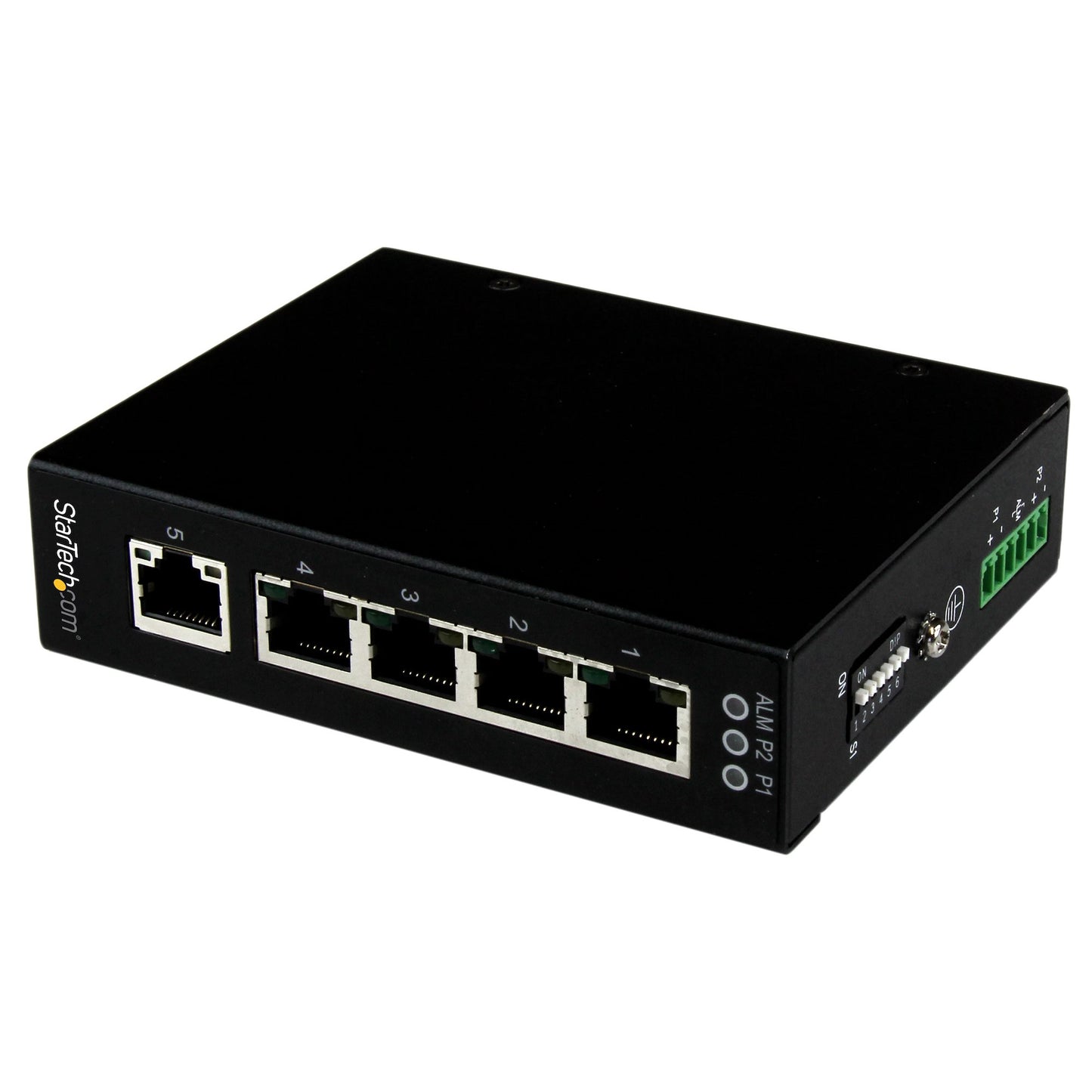 StarTech 5-Port Industrial Gigabit Unmanaged Switch, IP30, DIN Rail