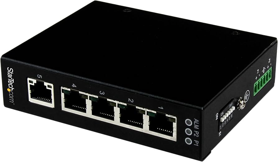 Commutateur Gigabit industriel non géré StarTech 5 ports, IP30, rail DIN