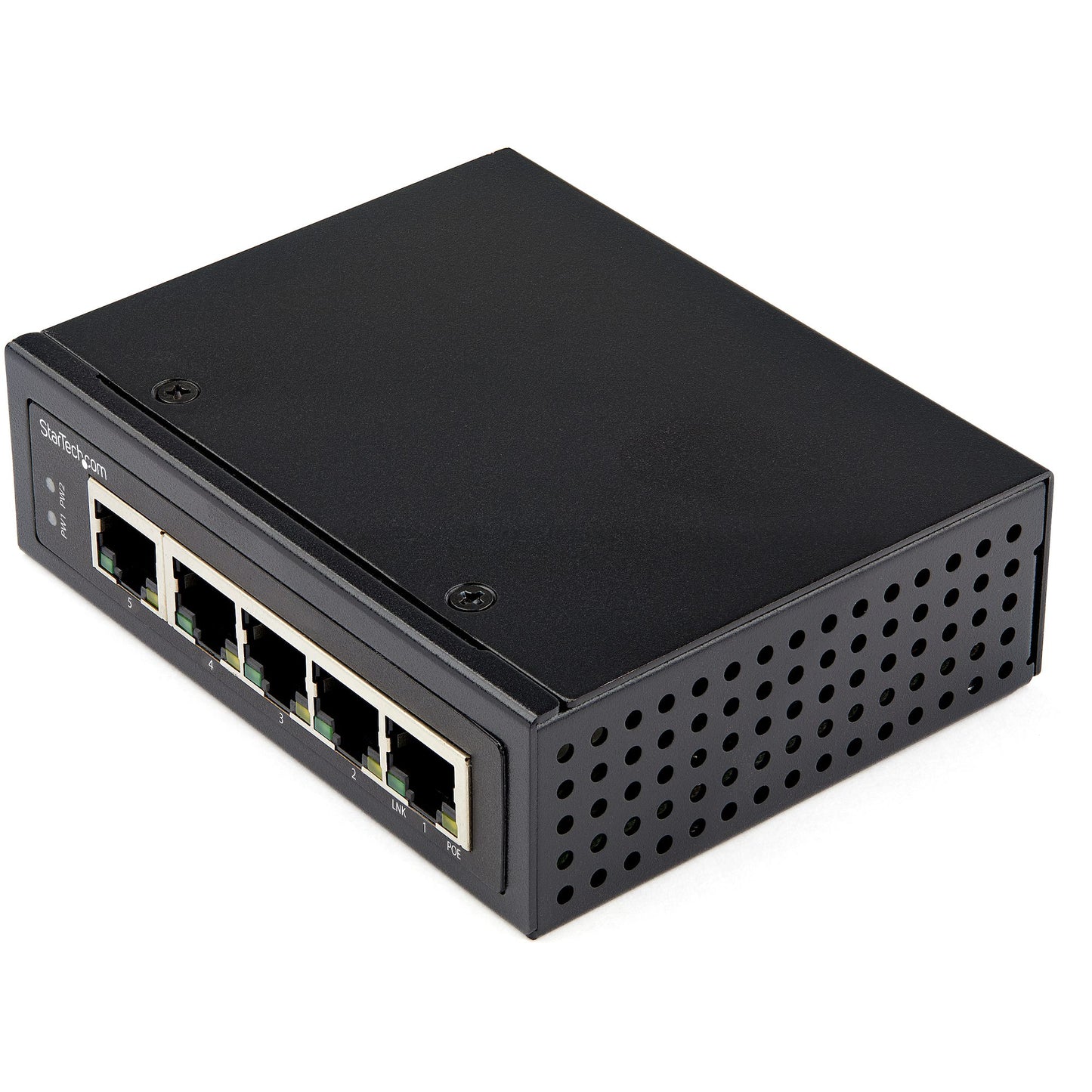 Commutateur industriel StarTech Gigabit PoE+ 5 ports, 30 W, montage DIN