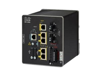 The Cisco ISA 3000 with Firepower Unified Image is a rugged, DIN rail-mountable, industrial security appliance. Designed for critical infrastructure, it integrates Layer 3 switching, AES encryption, advanced firewall capabilities, and remote management protocols in a compact, fanless enclosure built to withstand extreme environments.