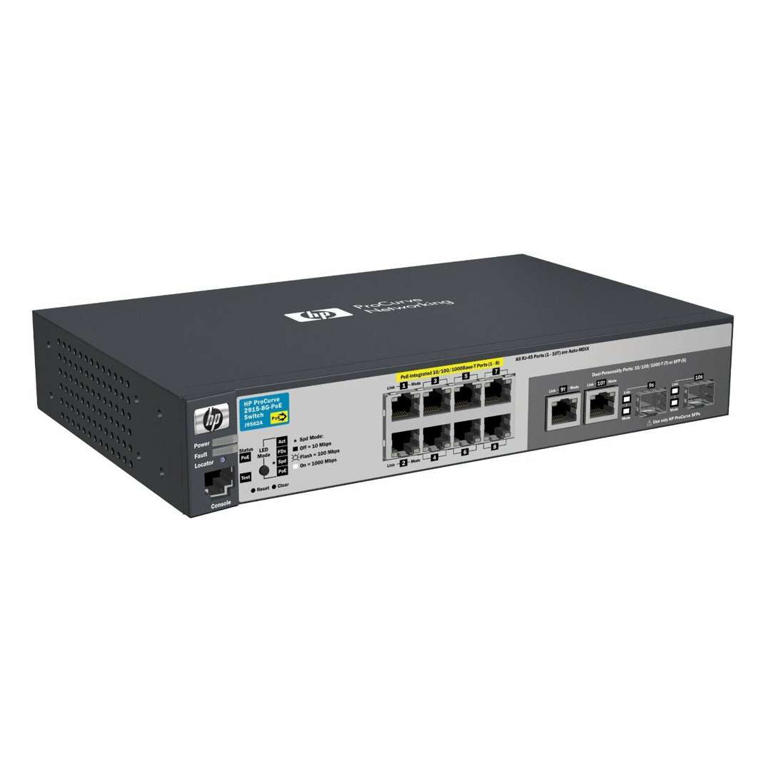 HP ProCurve 2915-8G-PoE Managed Switch with English/Japanese Localization