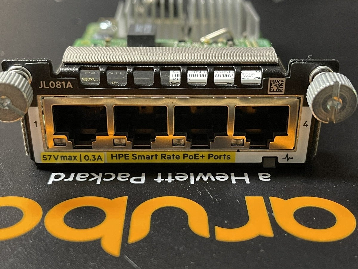HP Aruba 3810M/2930M 4-Port Smart Rate PoE+ Module, JL081A