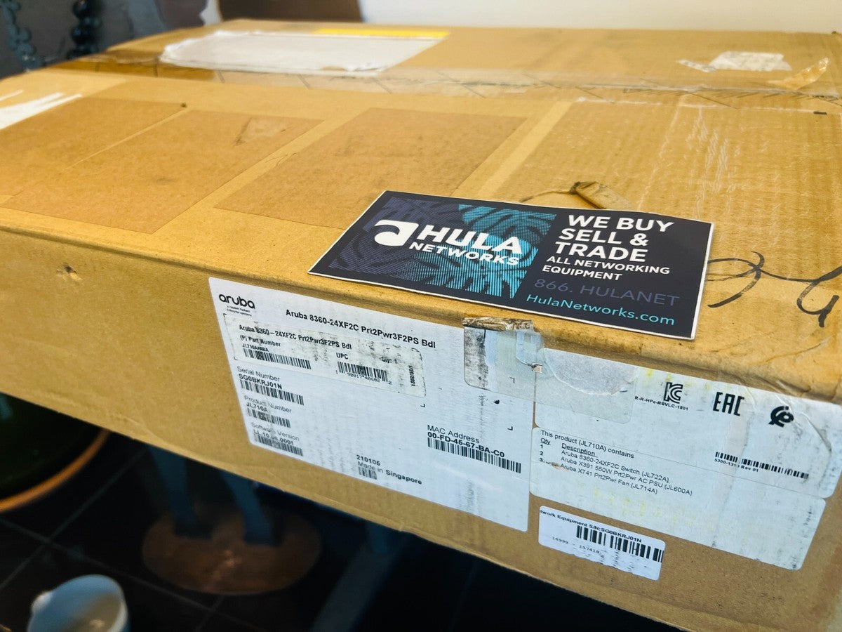 HP Aruba 8360-24XF2C Prt2Pwr3F2PS Network Switch Bundle