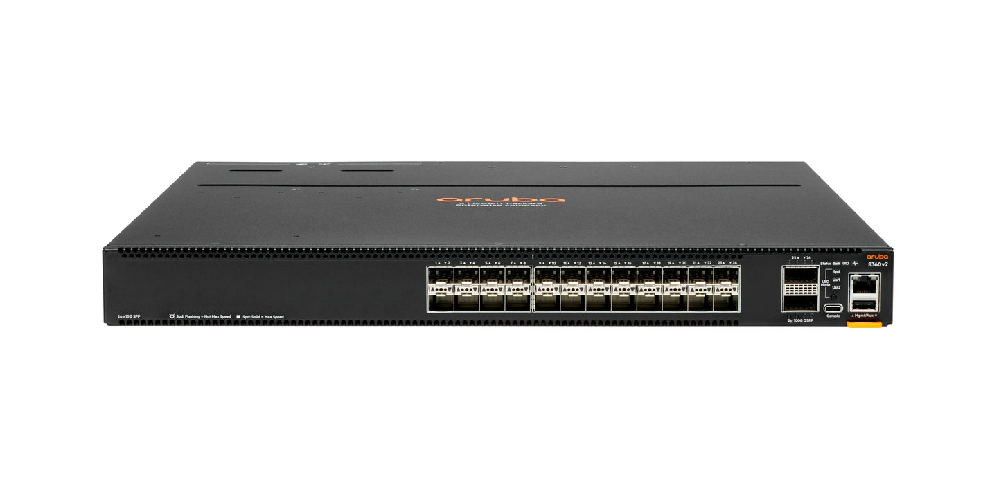 HP Aruba CX 8360-24XF2C v2 Switch, 24x SFP+/2x QSFP, JL711C#ABA