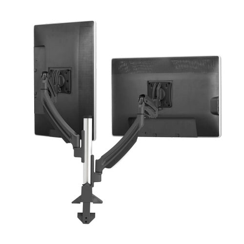 Support de colonne dynamique pour deux écrans CHIEF K1C220B-G, noir, conforme aux normes TAA
