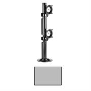CHIEF K3F120S Dual 1x2 Table Stand, Silver
