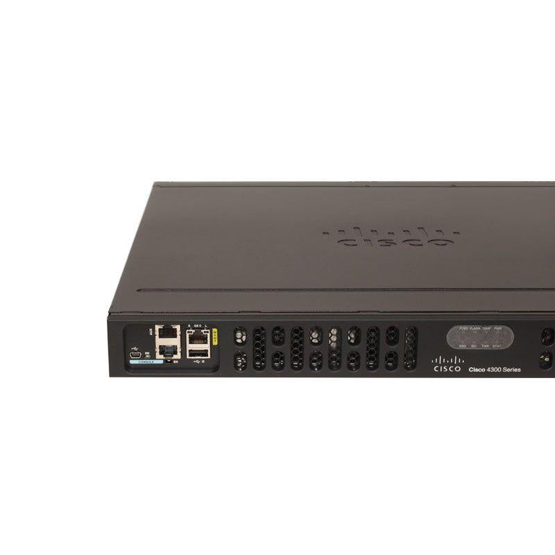 Routeur CISCO ISR 4331 avec 3GE, 2 NIM, 1 SM, alimentation CC, 4 Go de RAM/Flash