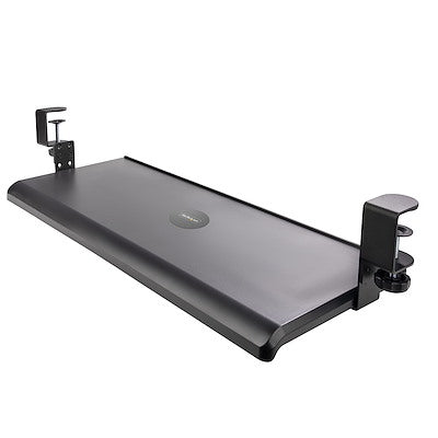 StarTech Clamp-On Sliding Under Desk Keyboard Tray, 26.5lb Capacity