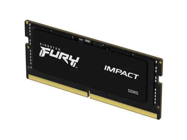The Kingston 32GB 4800MHz DDR5 CL38 SODIMM Fury Impact memory module delivers high-performance computing for compatible systems requiring next-generation RAM. Built with reliability in mind and compliant with TAA standards, this module is ideal for business and government applications. Its compact SODIMM form factor suits powerful laptops or small form factor systems.