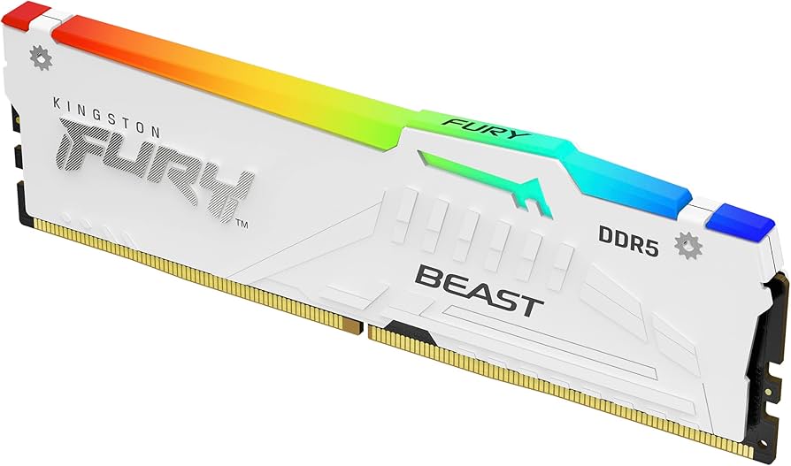 Kingston FURY Beast 32GB DDR5 5200MT/s CL36 DIMM Kit White RGB