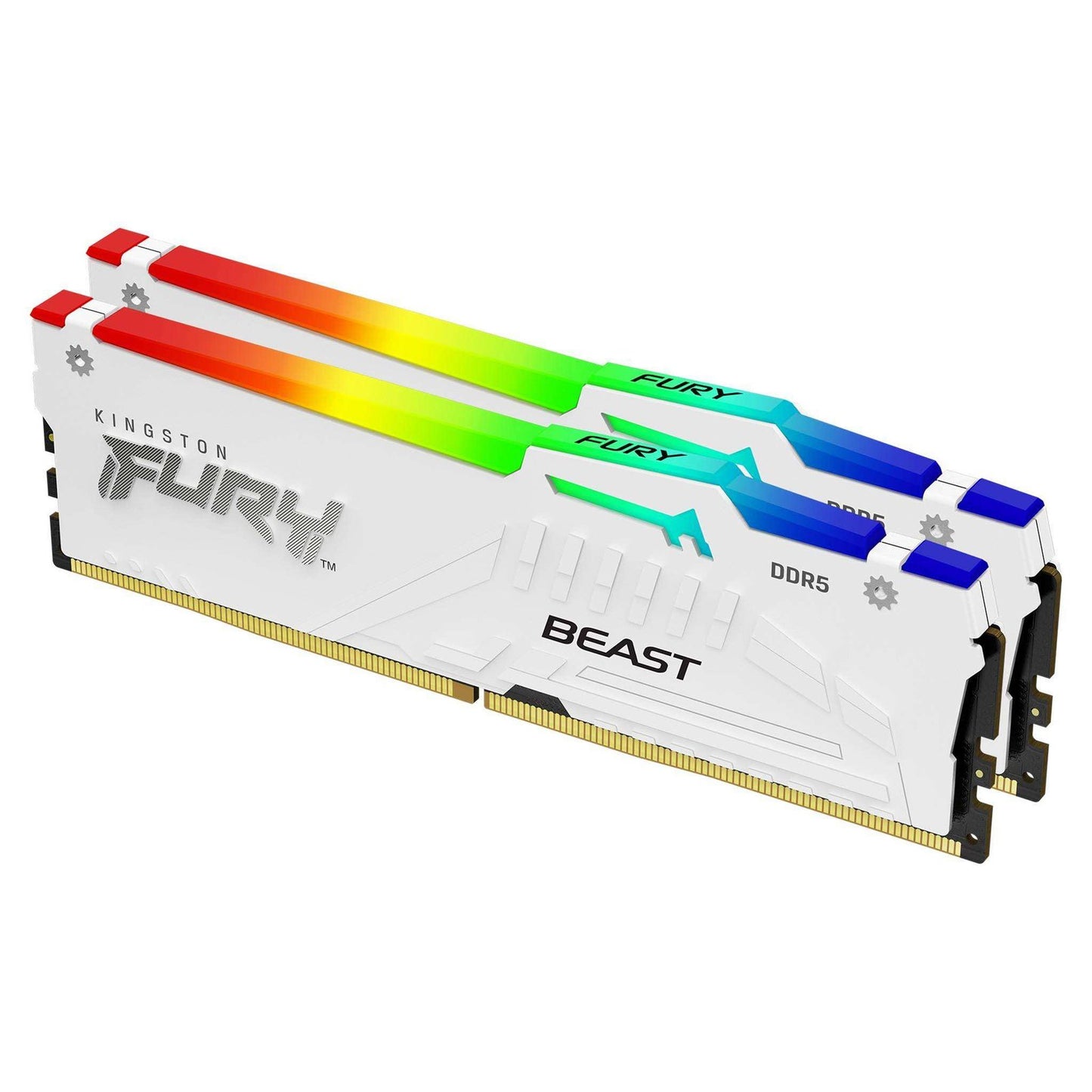Kingston 32 Go DDR5 5200MT/s DIMM CL40 FURY BEAST Blanc RVB XMP