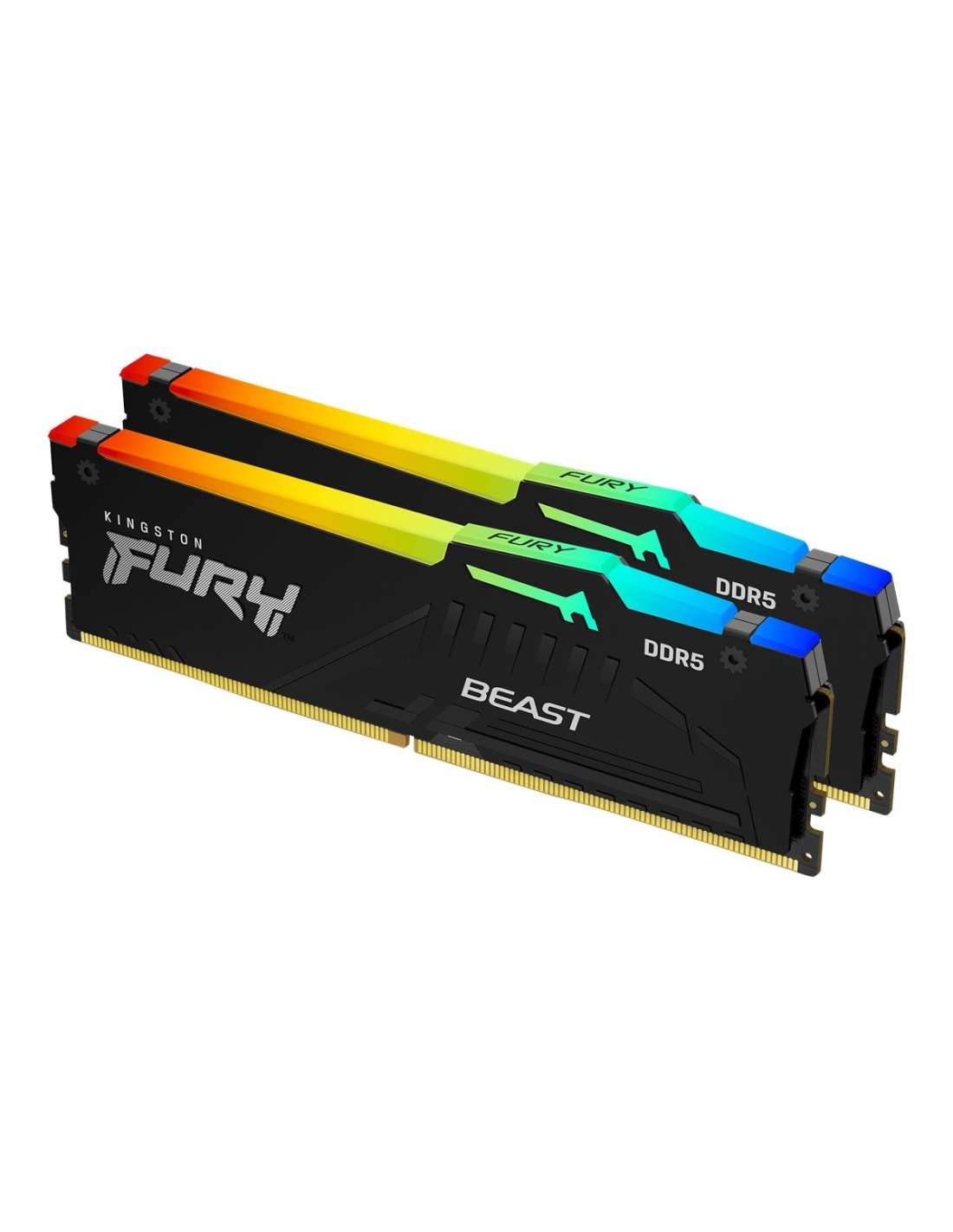 Kit Kingston 16 Go DDR5 6 000 MT/s CL36 DIMM (2 x 8 Go) FURY Beast RGB EXPO