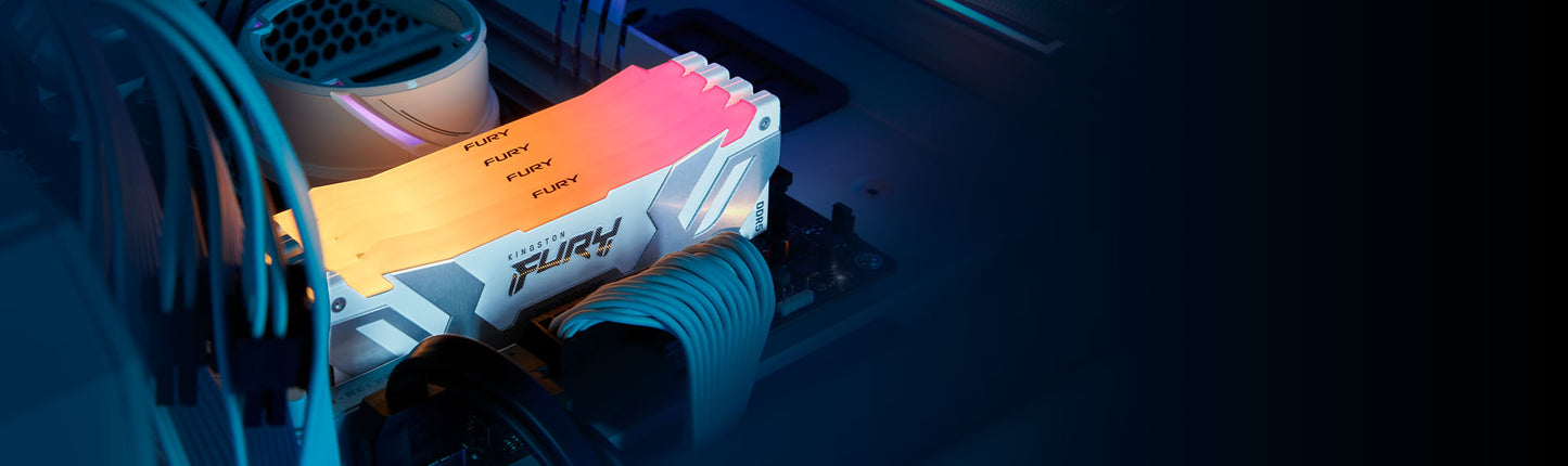 Kingston 32GB DDR5 6400MT/s CL32 DIMM Fury Renegade RGB White