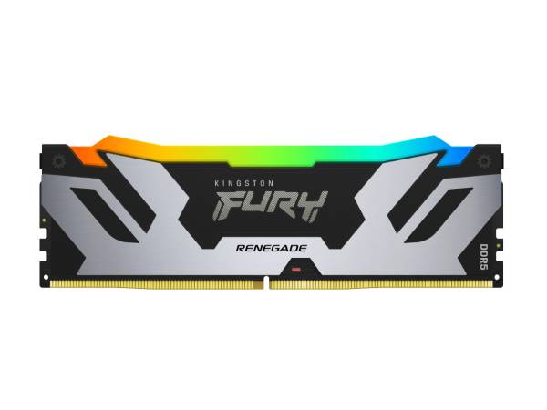 The Kingston 32GB DDR5 CL38 FURY Renegade RGB XMP memory kit delivers blazing-fast speeds of 7600MT/s, ideal for high-performance computing demands. This dual-module set features RGB lighting in a silver finish and supports Intel XMP, offering striking looks and rock-solid stability for gamers and creators.