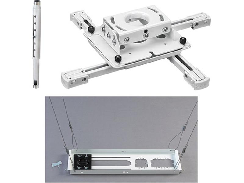 The CHIEF RPAUW CMS440 & CMS012018W is a projector mount kit that combines high-performance ceiling mounting capabilities with TAA compliance, ideal for professional AV environments. Finished in white, this American-made solution blends into modern interiors while offering robust support for ceiling-mounted projectors. Designed to meet strict deployment requirements, it is suitable for government or commercial settings.