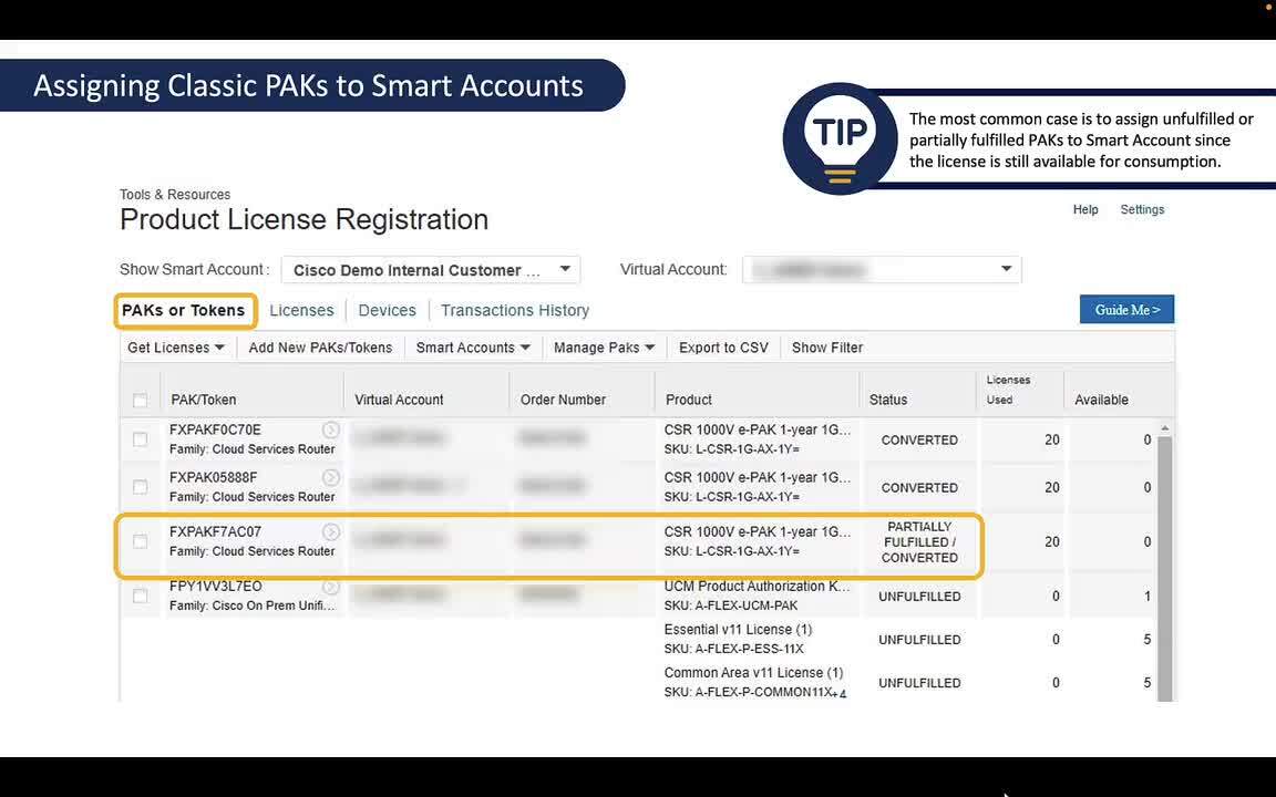 CISCO Smart Licensing SKU for 1G APP 1-year