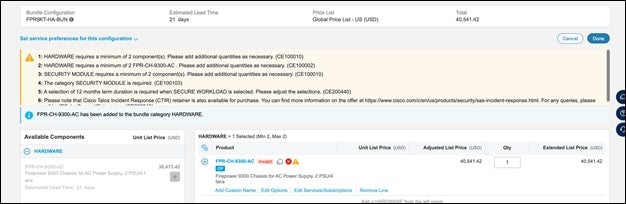Licence Cisco pour Carrier Security sur ASA pour Firepower 9300