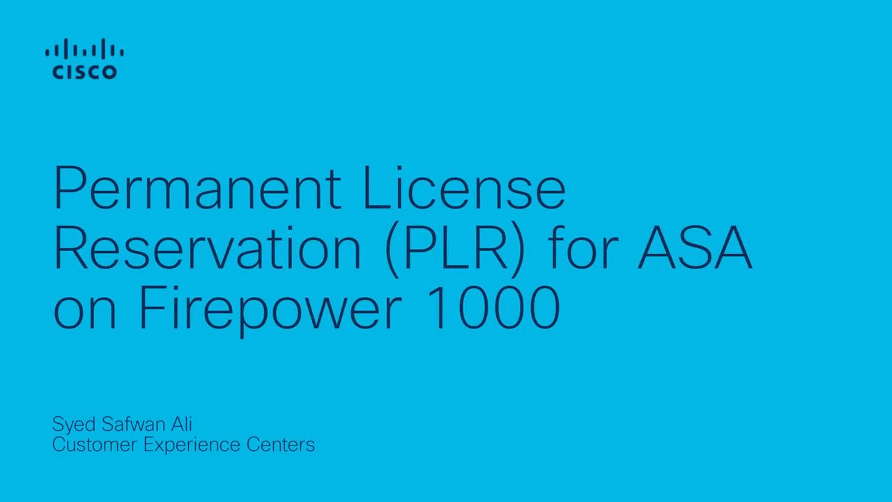 Licence ASA PLR universelle Cisco Firepower 4100