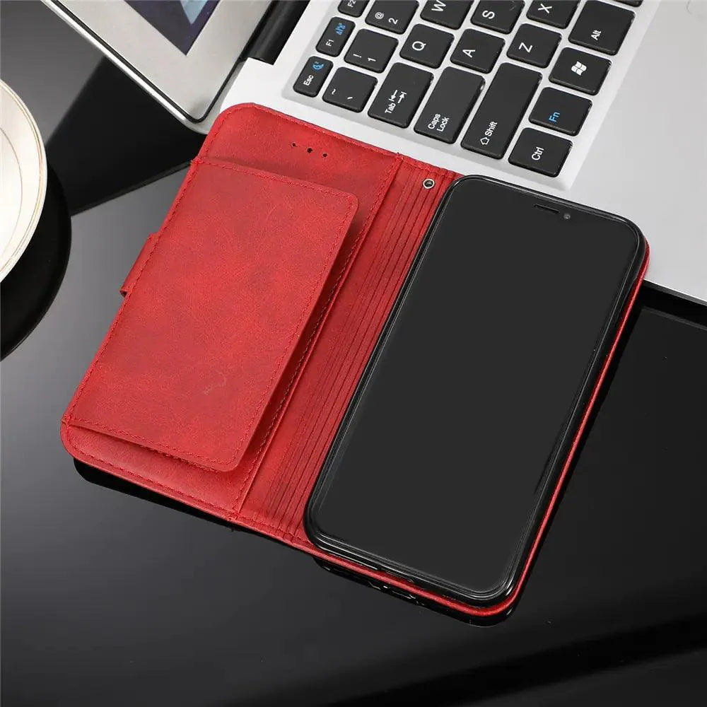 Leather Zipper Case For Samsung Galaxy