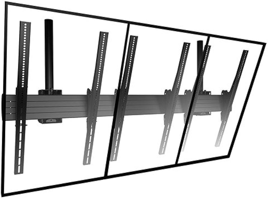 Support de plafond CHIEF FUSION LCM3X1UP, panneau de menu portrait 3 largeurs