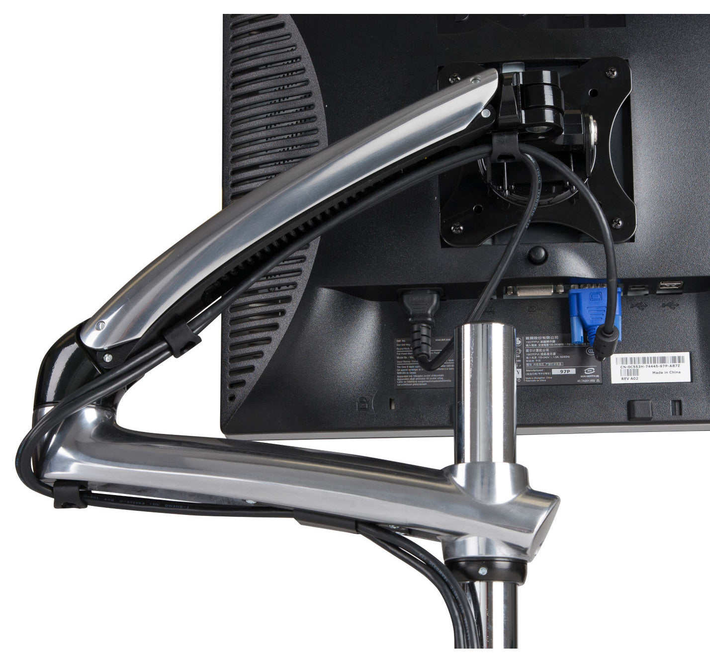 Support de bras pour écran simple Peerless LCT620A, base à pince argentée de 10 à 30 pouces