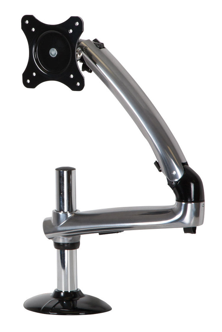 Support de bras pour écran simple Peerless LCT620A, base à pince argentée de 10 à 30 pouces