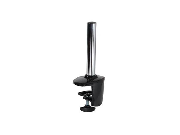 The Peerless LCT620A is a single-monitor arm mount designed for fast, clamp-on installation on desks or counters. Supporting screens from 10 to 30 inches and weights up to 17.8 lb, it offers ergonomic adjustment with a sleek silver design and integrated cable management for a neat, professional appearance.