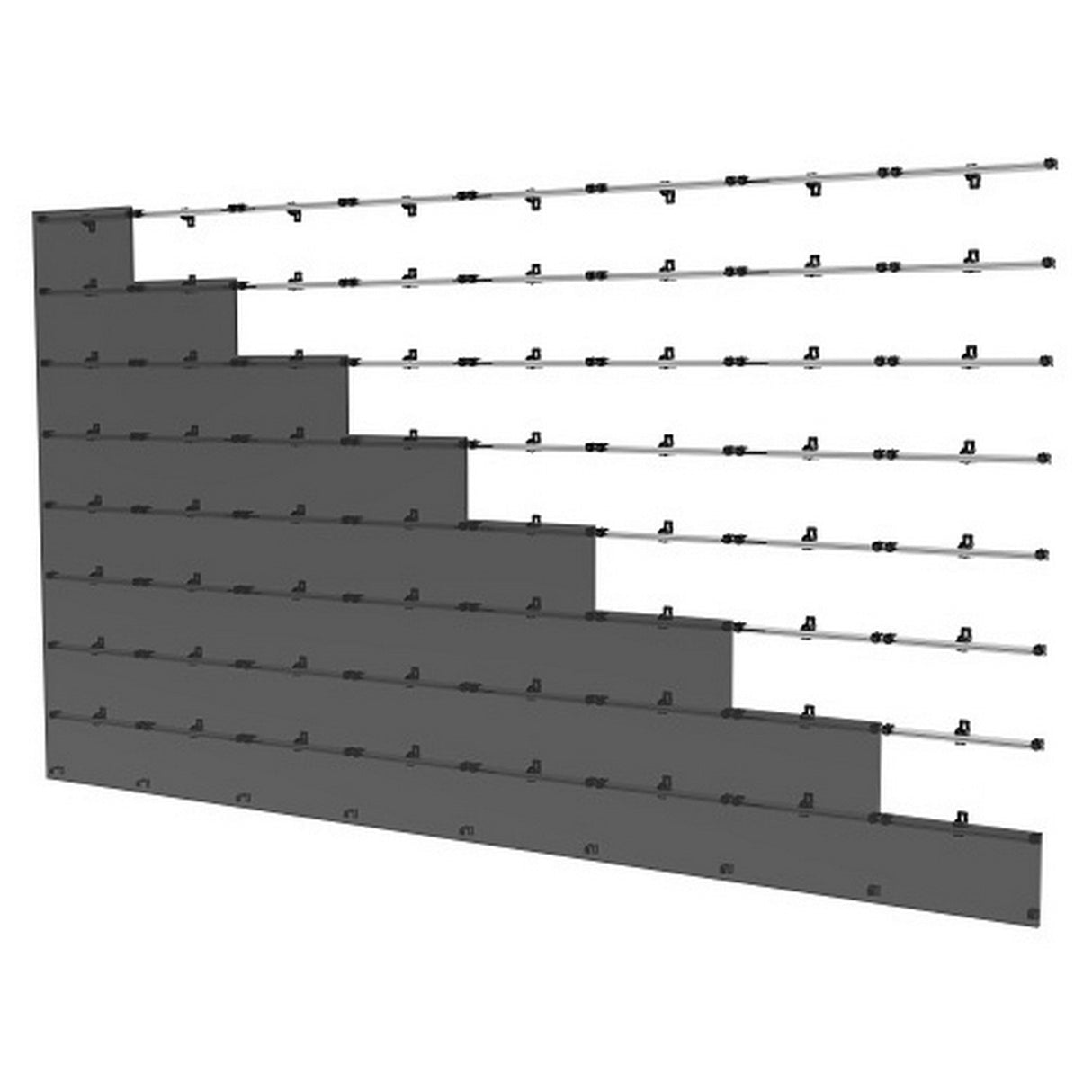 BACK FRAME FOR CLED BH/CH SERIES 4X4 CABINETS