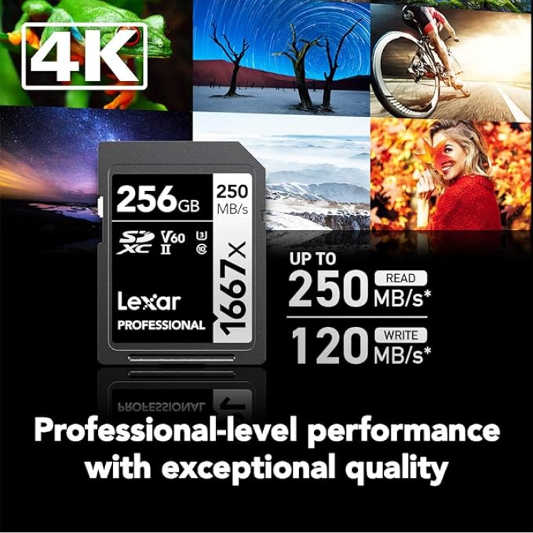 Lexar Professional 1667x SDXC 128GB UHS-II U3 Memory Card