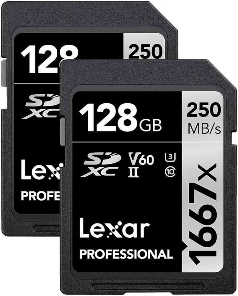 Lexar Professional 1667x 128GB SDXC UHS-II Memory Card 2-Pack