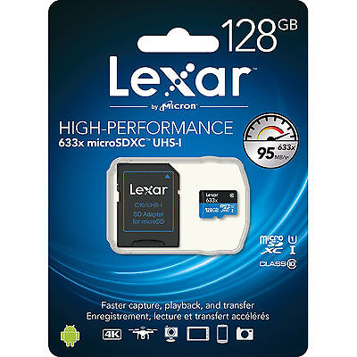 Carte microSDHC UHS-I haute performance Lexar 633x 32 Go