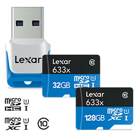 Carte microSDHC UHS-I haute performance Lexar 633x 32 Go