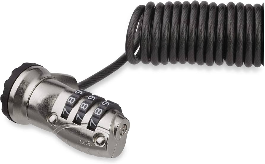 StarTech Coiled Laptop Cable Lock K-Slot - 3-Digit Combo, 6ft