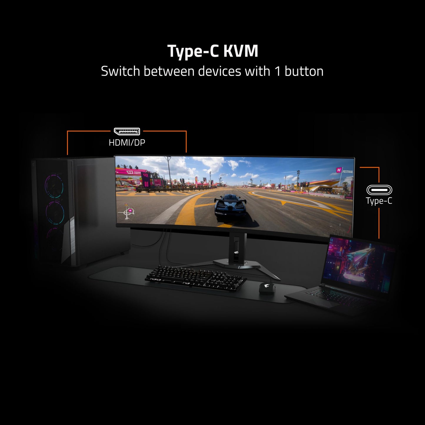 Moniteur de jeu GIGABYTE M27Q 27 pouces QHD 144 Hz IPS avec KVM