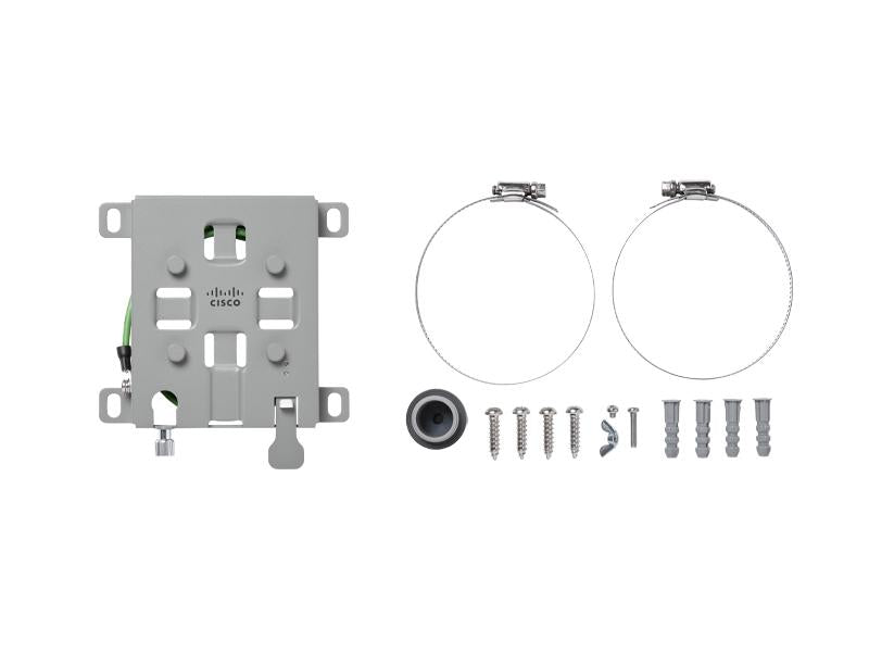 The Cisco Meraki MA-MNT-MR-16 is a replacement mounting kit designed for the MR76 and MR86 access points. TAA compliant and made in Taiwan, this hardware accessory is ideal for ensuring secure installations or replacing worn mounting components in outdoor deployments. Durable construction ensures compatibility and convenience for professional network technicians.