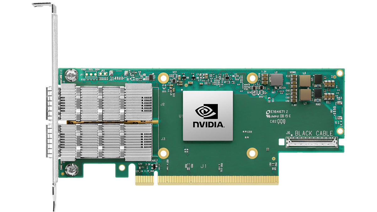 NVIDIA ConnectX-6 VPI Adapter Card, 200Gb/s, PCIe 4.0 x16, QSFP56